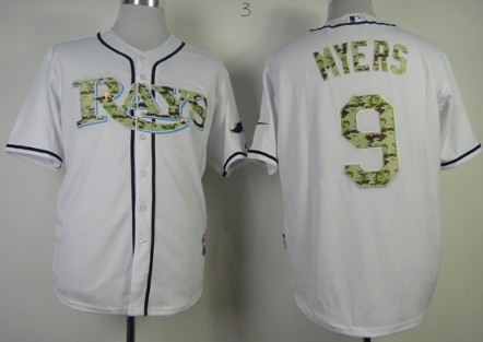 Tampa Bay Rays #9 Wil Myers White With Camo Jersey